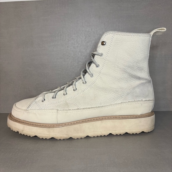 Converse | Chuck Taylor Crafted Leather Terrain Boots - Egret White ; Womens 12 - Picture 1 of 8